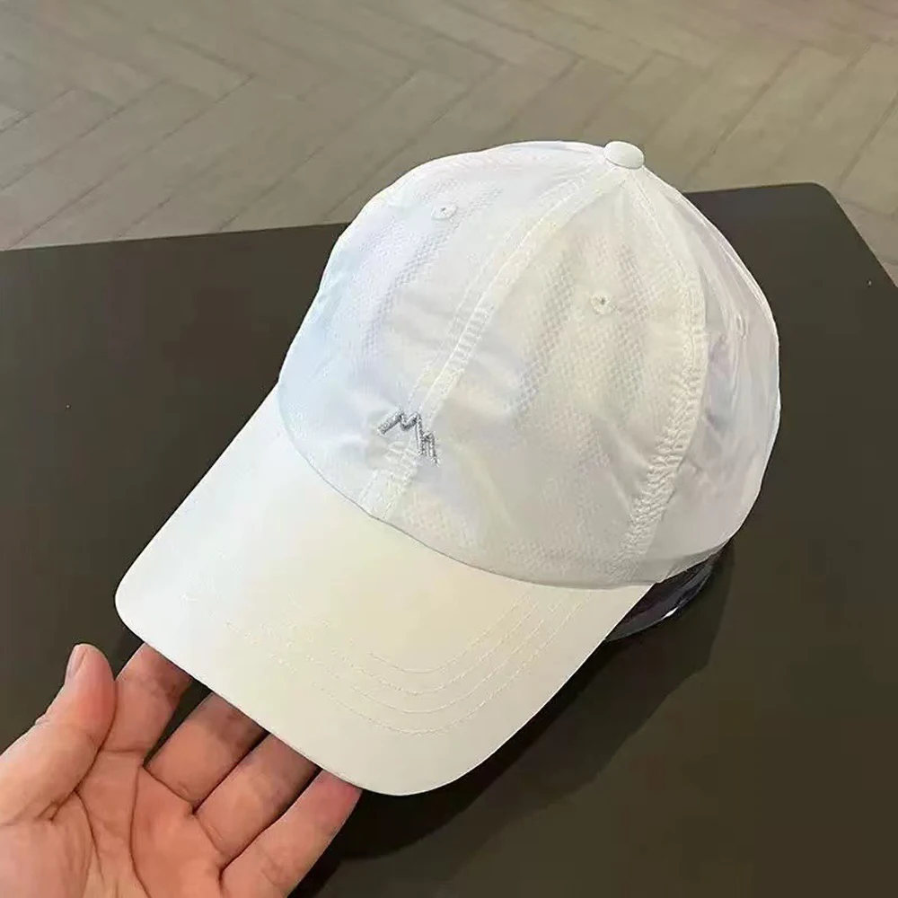 Summer Solid Color Embroided Baseball Cap 100% Polyester Quick-dry Hat Spring/fall Outdoor Sun Hat Sunscreen Sport Visor for Men