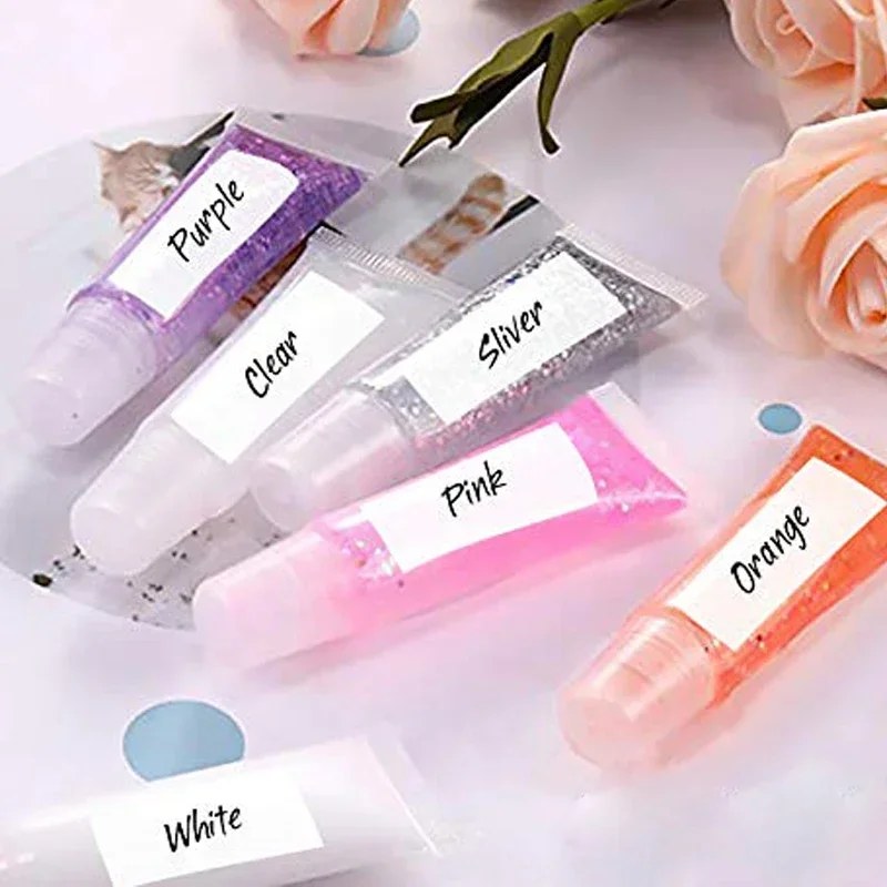 100PCS 5ml/8ml/10ml/15ml Empty Mini Lip Balm Tubes Bottle Dispensing Tube Refillable DIY Lip Gloss Cosmetic Sample Containers