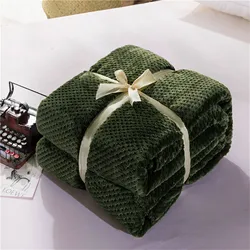 Soft Warm Mesh Plaid Blanket Flannel Breathable Winter Warm Blanket For Portable Self Driving Tour Car Travel Carpet 45x65cm