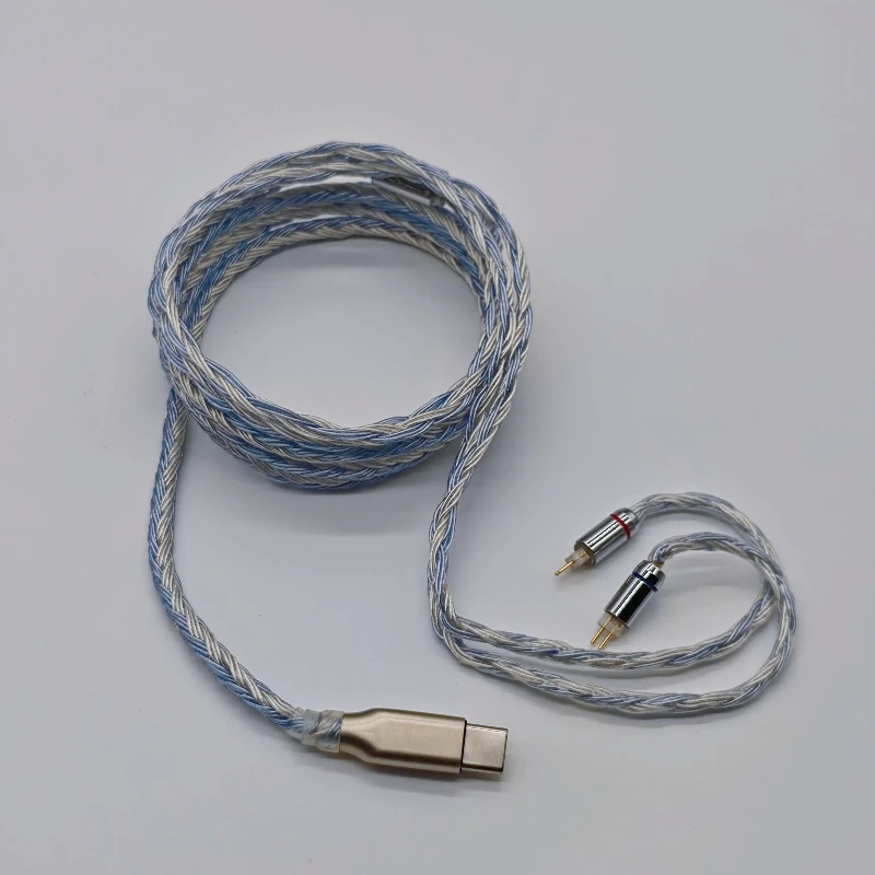 for SE535, IE100 Pro, EM6L, IE300, IE200, IE600, IE900 Upgrade Cable - OCC Silver-Plated 24-Core Mic Headphone Cable