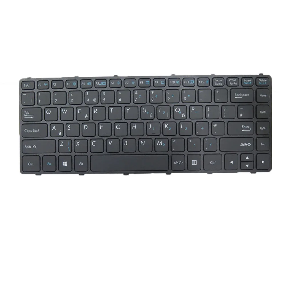 Laptop No Backlit Keyboard For GETAC V138418DS1 V00 UK-RO 531087680003 V138418HS1 V138418GS1 United Kingdom UK-RO Black Frame