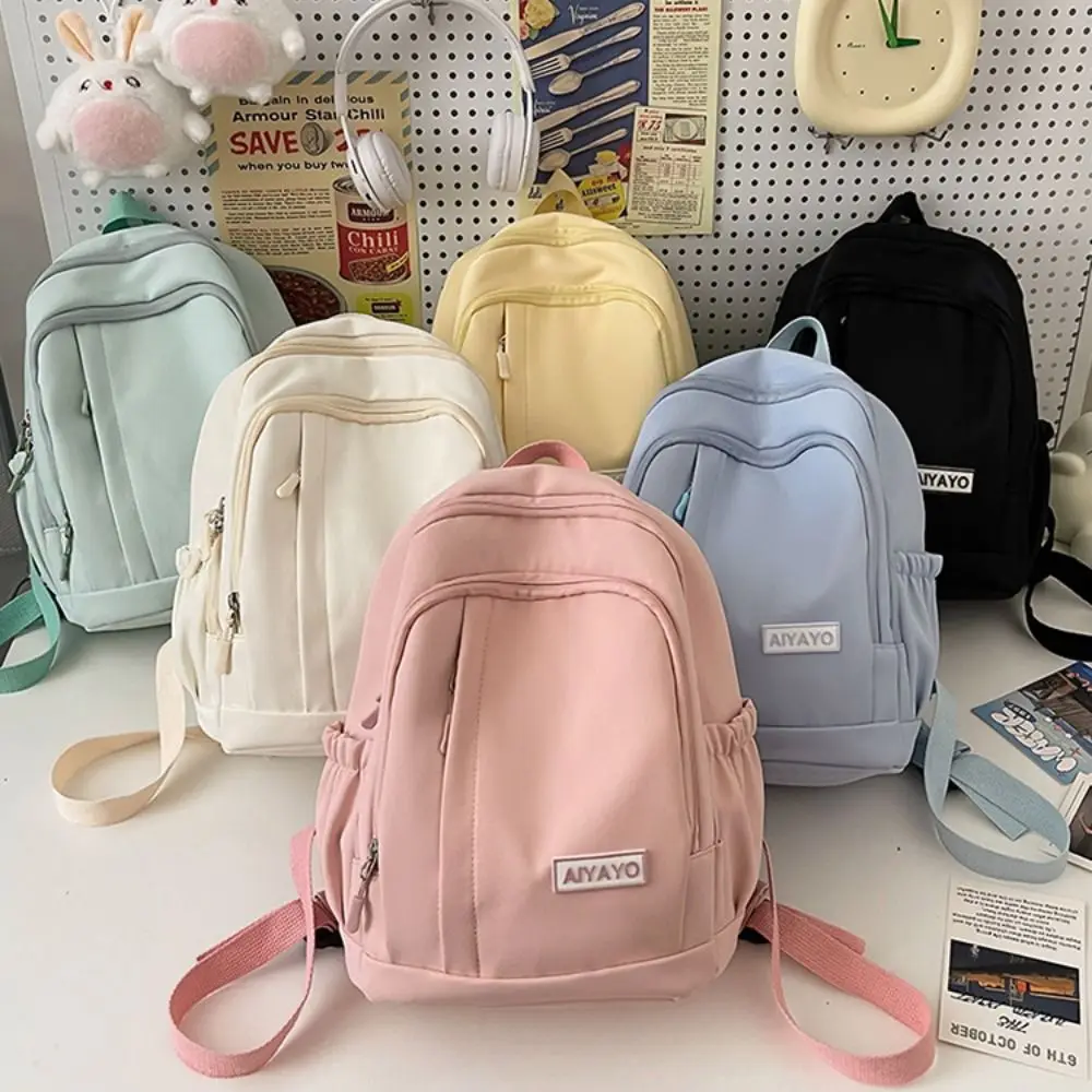 

Large Handbag Waterproof Students School Bags Ins Multi Pockets High School Backpacks Nylon Cartoon Teenage Shoulder Bags Girl