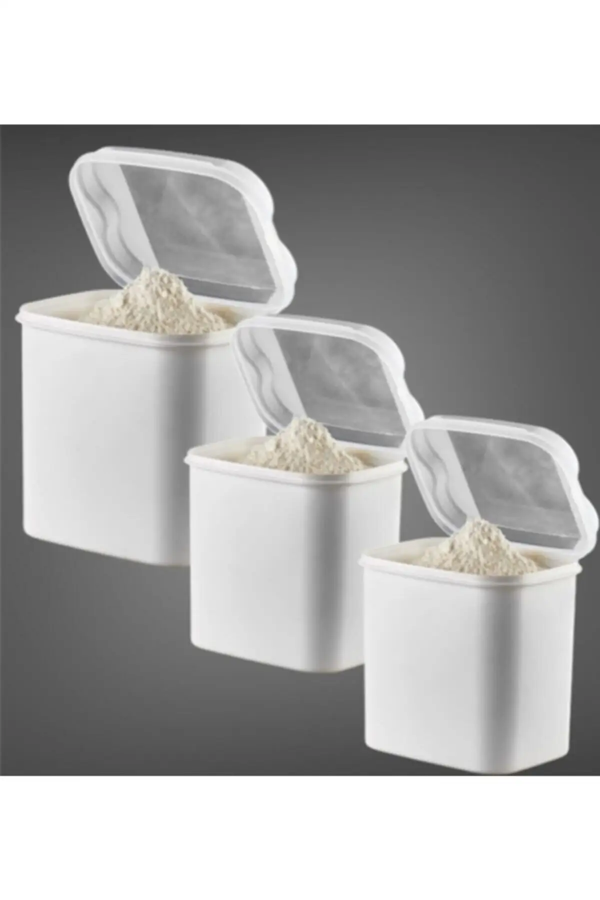 

DOLBOVI flour and pulses container 3 × 4.5 liters white