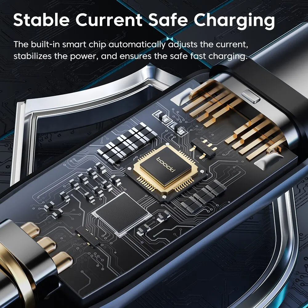 Toocki 3pack 100W USB Type C Fast Charging Charger USB C Cable for Xiaomi 12 11 Huawei OPPO Oneplus Relme Poco Type C Data Cord image 5
