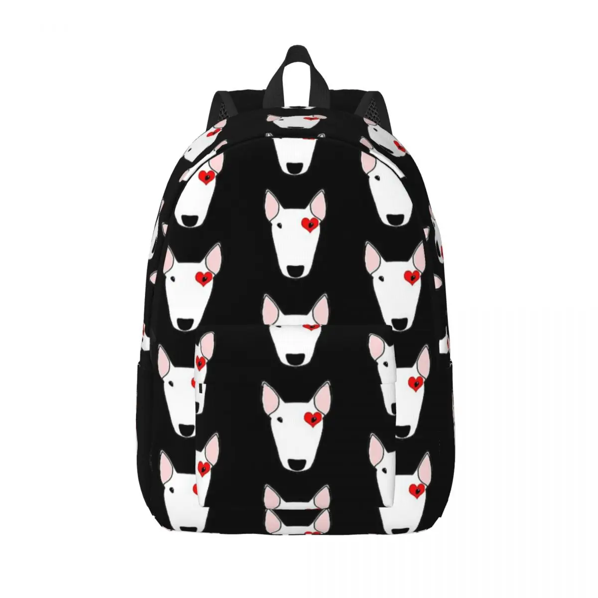 Bull Terrier Dog Lover for Teens Student School Bookbag Daypack Middle High College with Pocket