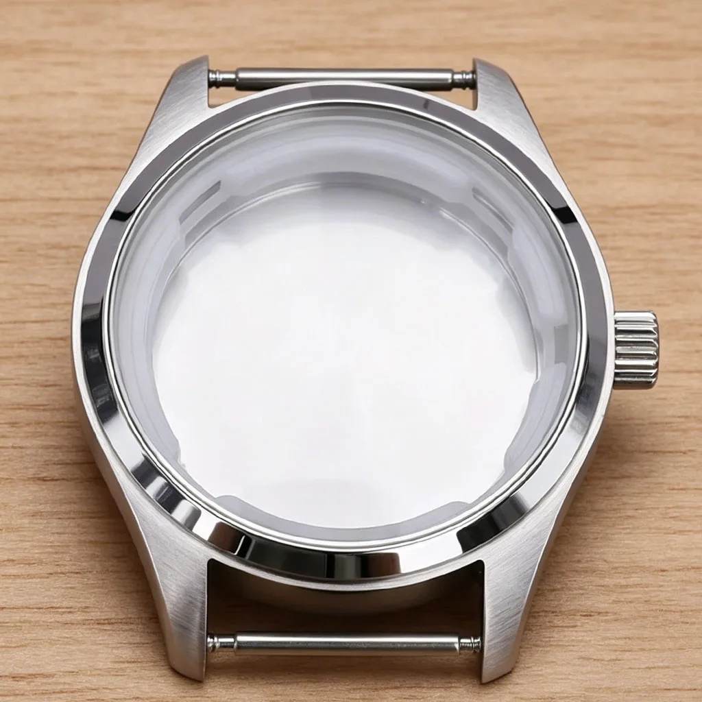 

Pilot 40mm Silver Watch Case Stainless Steel For Seiko NH35 NH36 NH38 NH34 2824 Movement 100M Waterproof Repair Parts Nh35 Case
