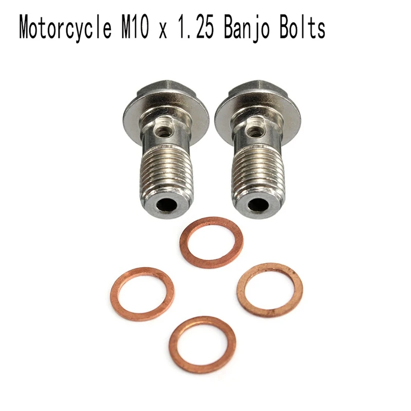 Motorcycle Stainless M10 X 1.25 Master Cylinder Screw Brake Hose Caliper Bolt Hydraulic Clutch Screw