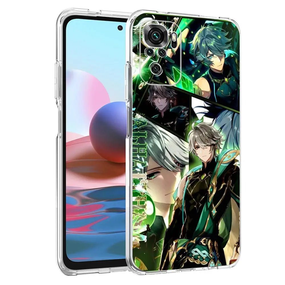 Phone Case For Xiaomi Redmi Note 13 12 5G 9S 9 8 10 11 Pro Plus 4G 9T 13C 12C10C 9C 9A 7 Cover Genshin impact ayato wanderer