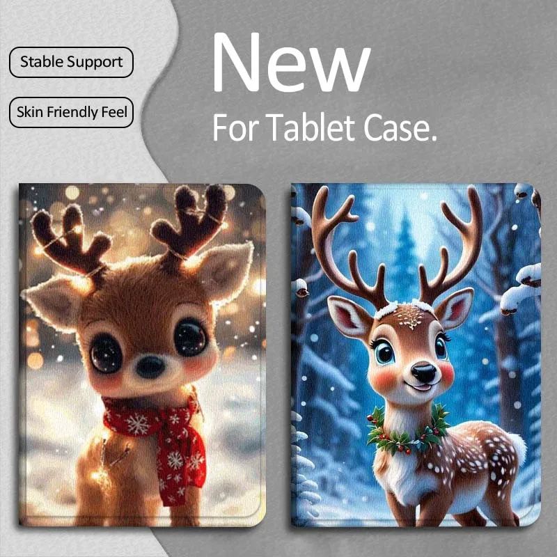 

Deer Cartoon Popular Cool For Apple iPad Pro Air 13 2 7th 6th 2025 M2 M3 M4 M512.9 13 inch Foldable Tablet Case Gift