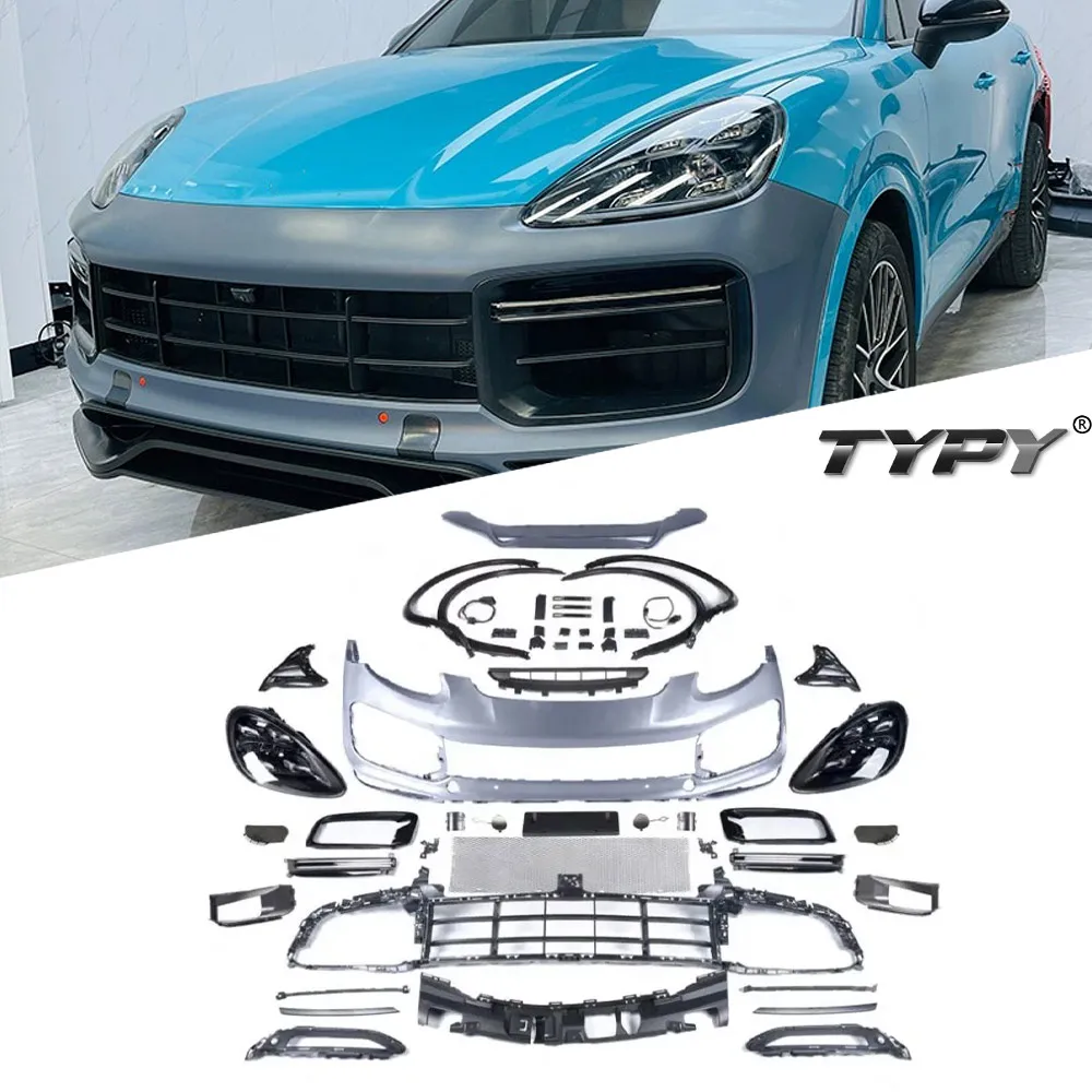 

Аксессуары для автостайлинга для Porsche Cayenne 958,1 958,2 2011-2018 обновленные модифицированные турбо фары 9Y0 и решетка радиатора