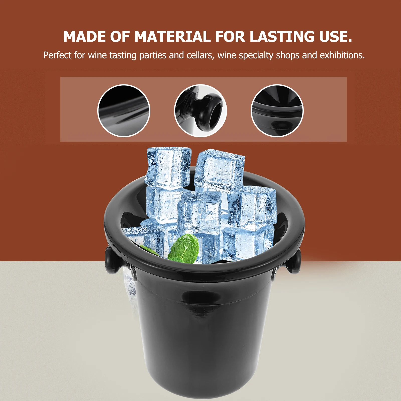 

2 PCS Spit Bucket Ice Wine Tasting Accessories for Freezer with Lid Spitter Beer Spittoon Small