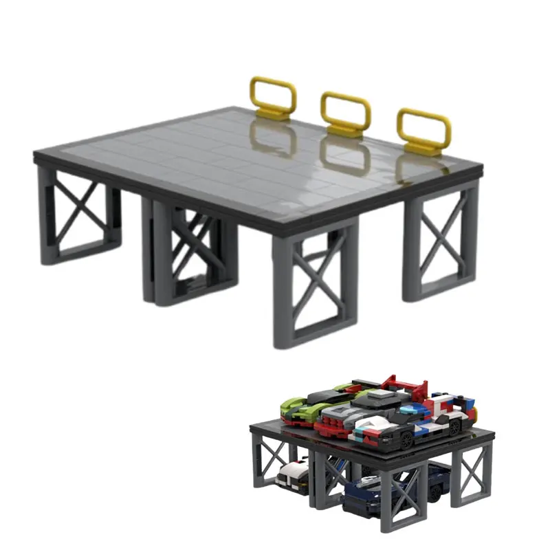 Bloques de construcción de partículas pequeñas de 58 piezas, juego de modelo de coche y garaje clásico MOC, juguete educativo y artículo decorativo, regalo perfecto f