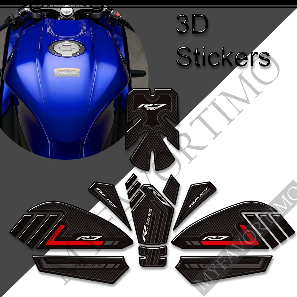 

Motorcycle Tank Grips Pad Protector Stickers Decals Gas Fuel Oil Kit Knee For YAMAHA YZF-R7 YZF R7 YZFR7 HP 2022