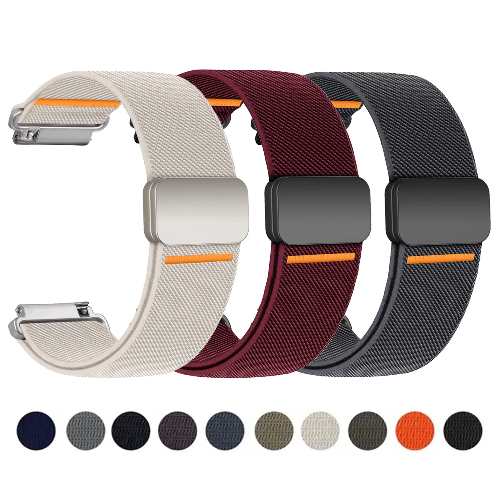 22mm 20mm Magnetic Strap For Huawei Watch GT Runner 2/GT6 Pro GT5 Pro GT6 5 4 3 46mm GT3 2 42mm Sport Nylon Band Bracelet Correa