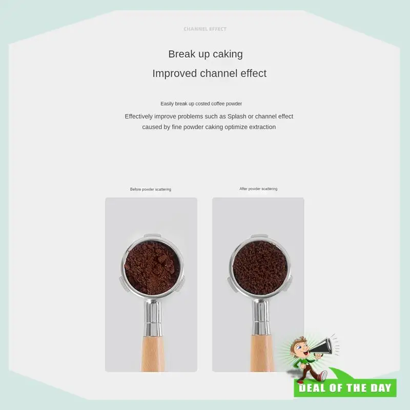 تسليم 24 ساعة محرك القهوة اسبريسو القهوة النمام الموزع إبرة الفولاذ المقاوم للصدأ تلقي مسحوق حلقة مجموعة أداة القهوة E