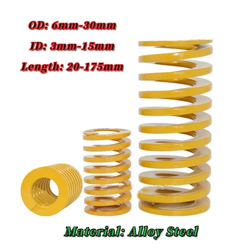 

Yellow Small Load Die Mold Springs Spiral Stamping Compression Mould Die Spring Compression Spring Outer Diameter 6-50mm