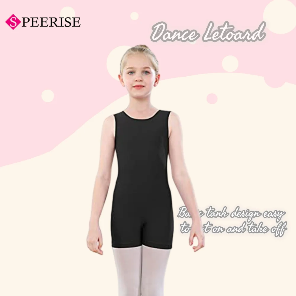 Child Tank Leotard Ballet Dance Suit Professional Biketard  Bodysuit Sleeveless Catsuit Unitard Rhythmic  Gymnastics Sportswear