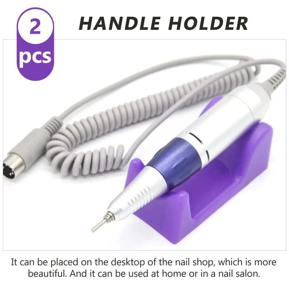 Sedile porta maniglia da 2 pezzi per lucidatrice elettrica per unghie, rack in plastica inodore con funzione di archiviazione, organizer da tavolo per nail art