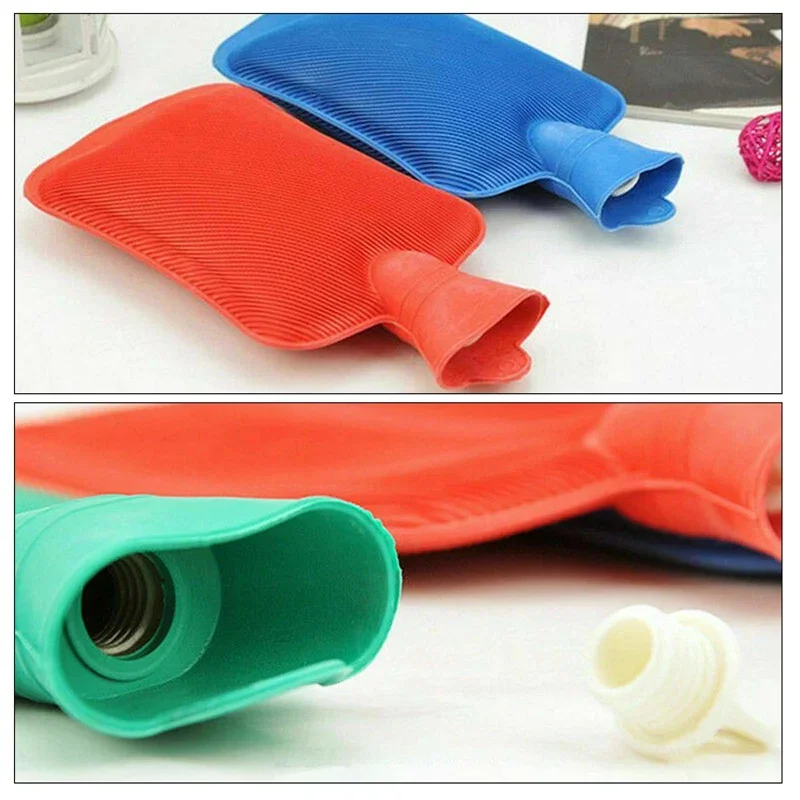 1PC 500ml Water Injection Rubber Hot Water Bottle Thick Bottle Winter Warm Water Bag Hand Feet Warmer