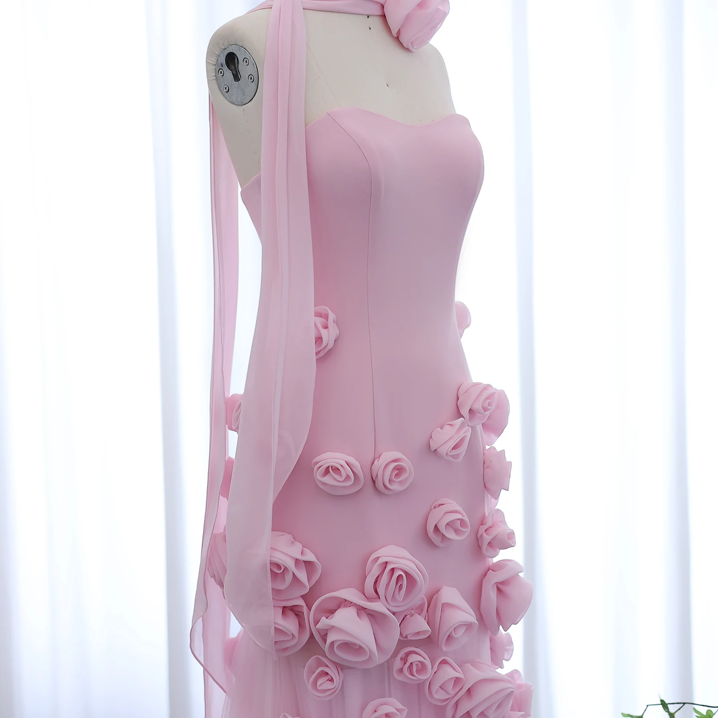Sharon Said Dubai Elegante Burgunderrote Blumen-Abendkleider mit Langem Seitenschlitz 2026 Hochzeit Formelles Mädchen-Partykleid SS207 Maßanfertigung – Detail 10