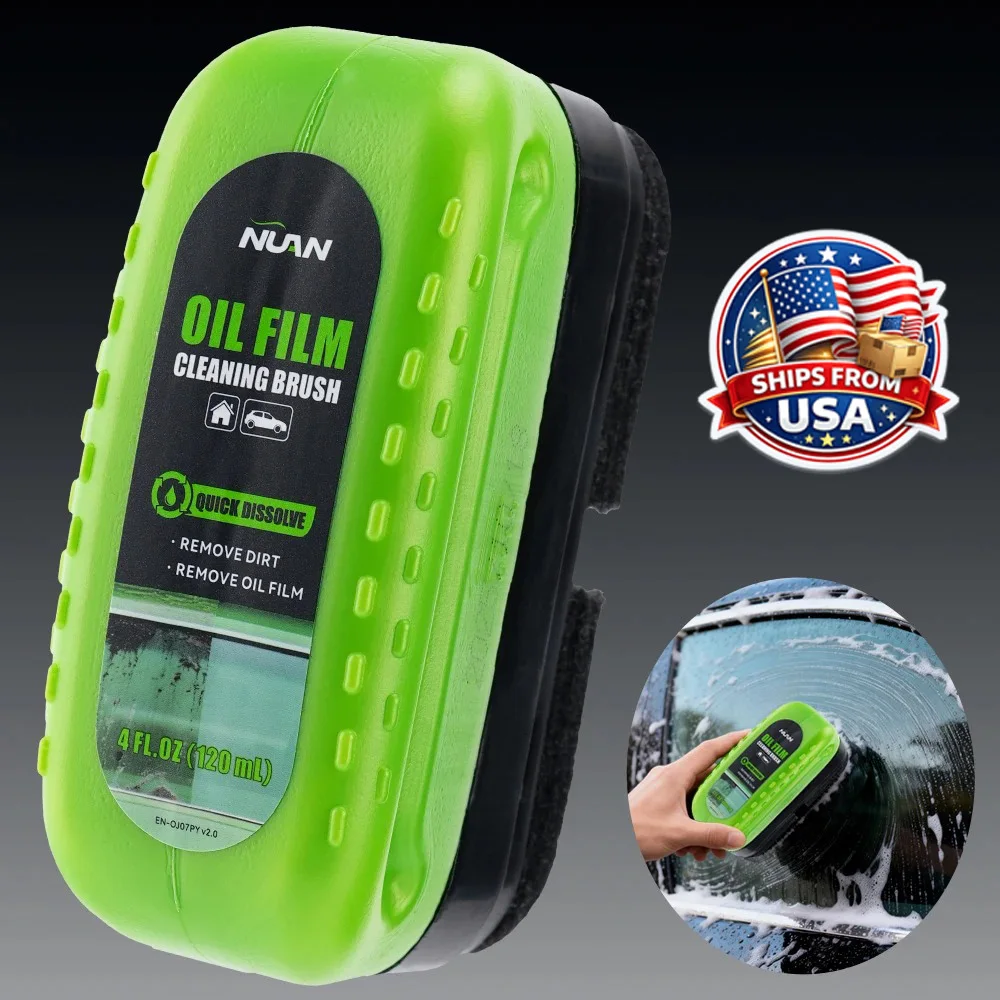 

Набор для удаления масляной пленки с автомобильных стекол: губка и щетка для очистки стекол автомобиля, улучшающие прозрачность и видимость