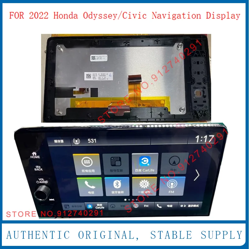Original 10.1 Inch LCD Display Screen With Touch For 2022 Honda Odyssey Civic Naviagation LCD Monitor