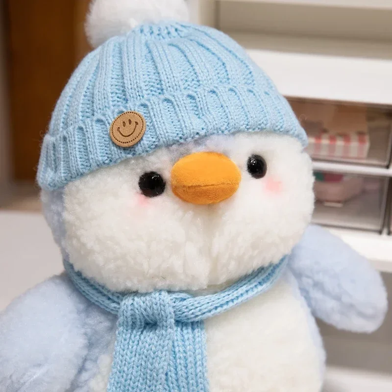 Muñeco de peluche de pingüino de peluche, juguete de peluche esponjoso, bonito regalo de vacaciones para niños y adultos, decoración de fiesta de cumpleaños y Navidad