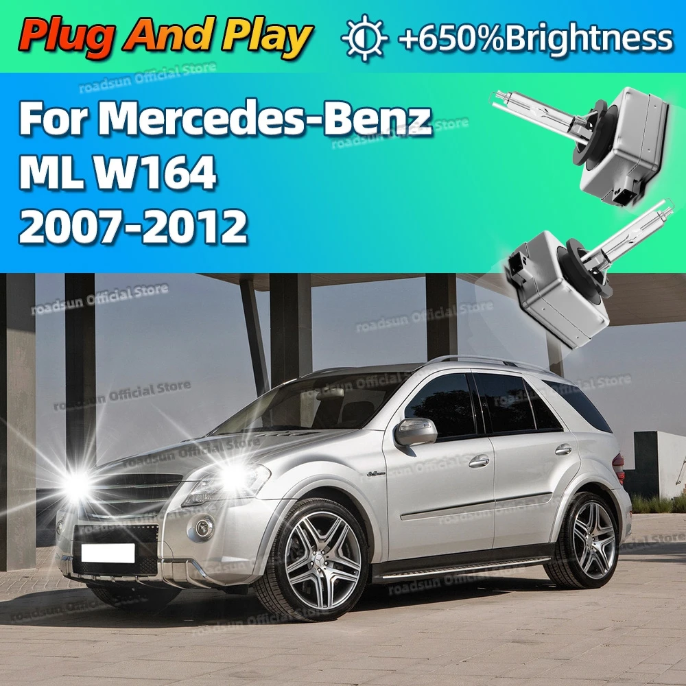 

6000K HID лампы ксеноновые фары D1S автомобильные лампы 35 Вт Plug and Play для Mercedes Benz ML W164 2007 2008 2009 2010 2011 2012