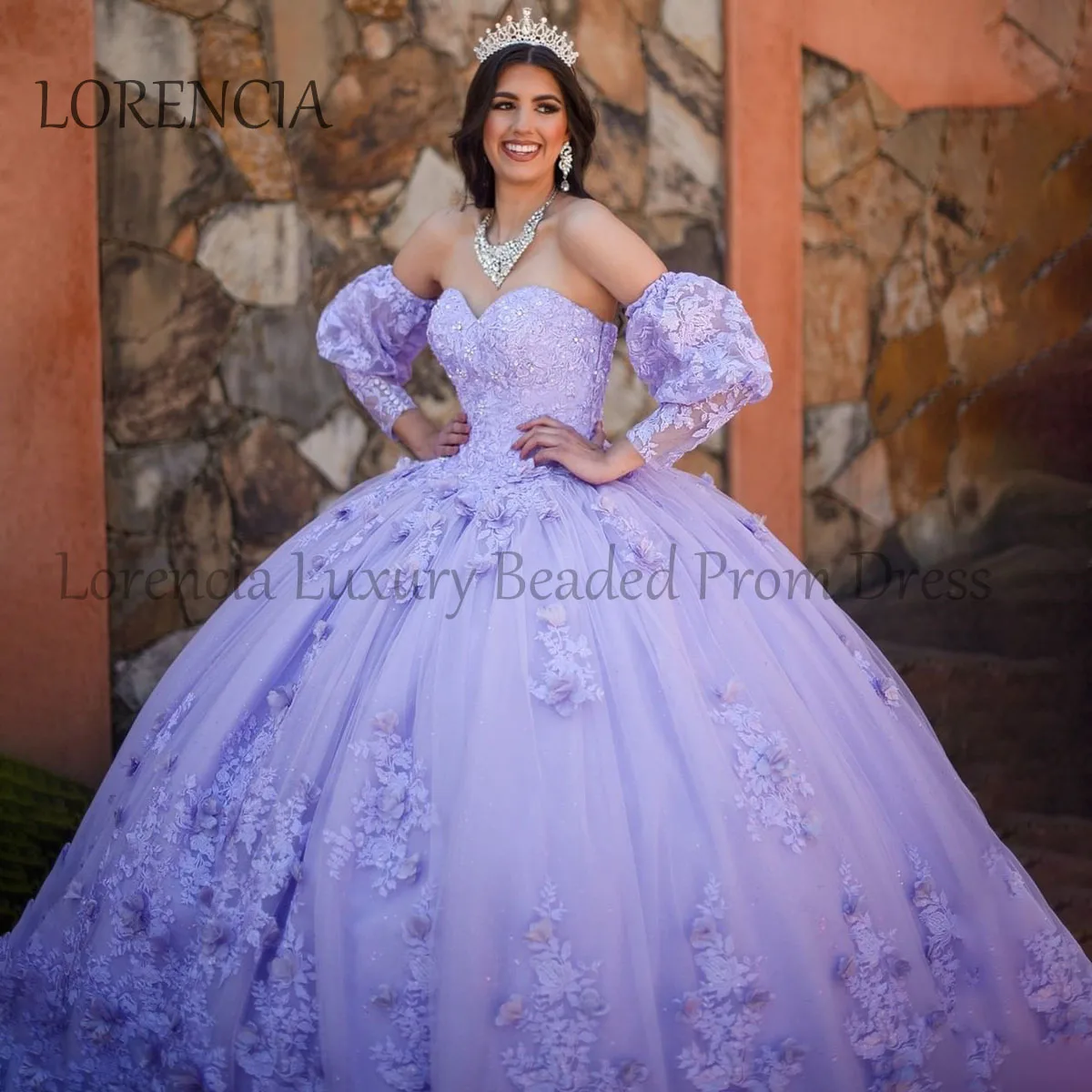 

Синее мексиканское бальное платье принцессы, платья Quinceanera, без бретелек, с аппликацией и бусинами, Роскошные 3D цветы, платья 15 лет, со шлейфом