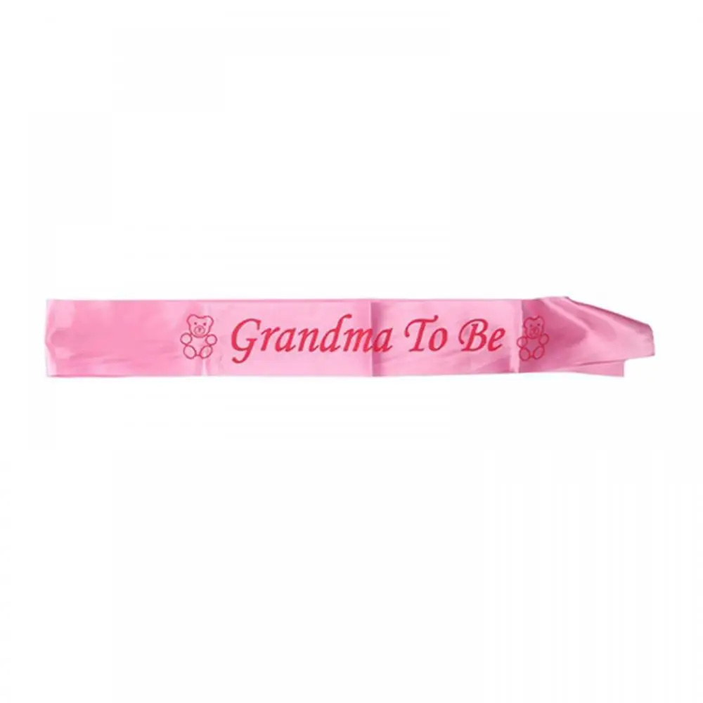 Baby Shower Sash Party Decoration Mom To Be/Grandma/Auntie/Nanny/Big Sister Sash Satin With Glitter Baby Shower Party Supplies