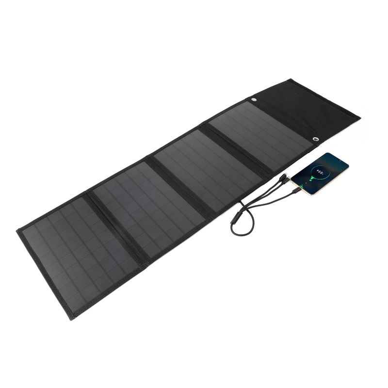 80/100W Solar Panel Folding Bag USB+DC Output Charger Device Portable Foldable Bag Outdoor Travel Hiking Campaing Power Supply