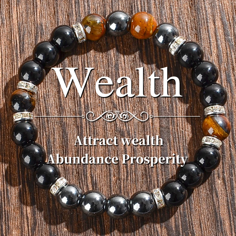 Natürliches Heilkristall-Armband für Frauen, Angst-Schutz-Armband, viel Glück, Schmuck, Geschenk