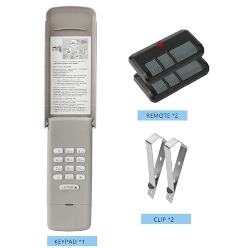 877MAX Garage Door Keypad, With 2Pack 893MAX Garage Door Opener Remote For Garage Door Opener Since 1993