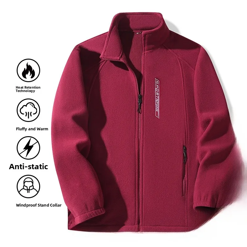 

Мужская осенне-зимняя куртка на подкладке с тонким теплым воротником-стойкой и застежкой-молнией, украшенная подставкой, повседневная одежда Long Sve O...