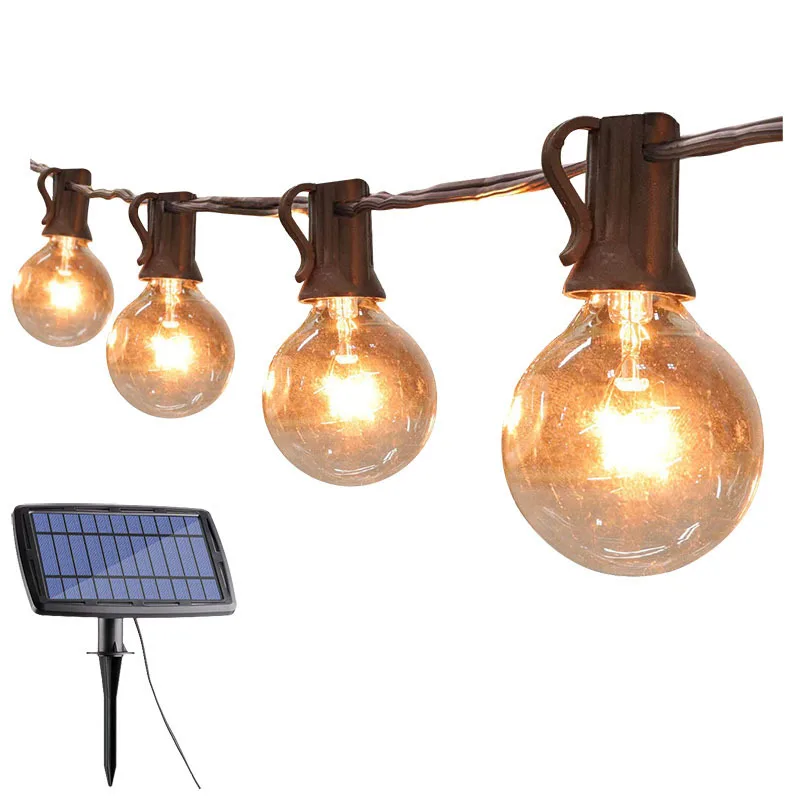 Outdoor waterproof light string, solar LED bubble ball festival string, courtyard waterproof string