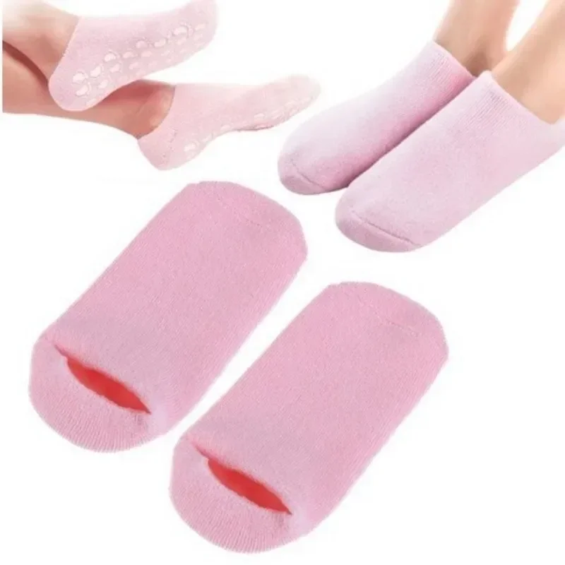 10Pair Reusable SPA Gel Socks & gloves Moisturizing whitening exfoliating velvet smooth beauty hand foot care silicone socks