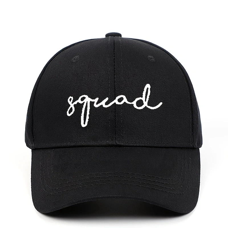 Embroidered SGUAD baseball cap outdoor adjustable sun protection casual hat sun hat for men Y2K Style Youth Hat