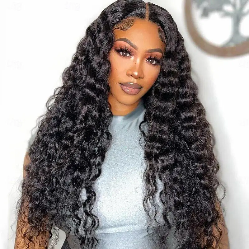 13x4 Curly lace front human hair wig 13x6 HD Transparent Frontal 100% Human Hair Wigs Brazilian Wigs 30 40 Inch For Women Choice