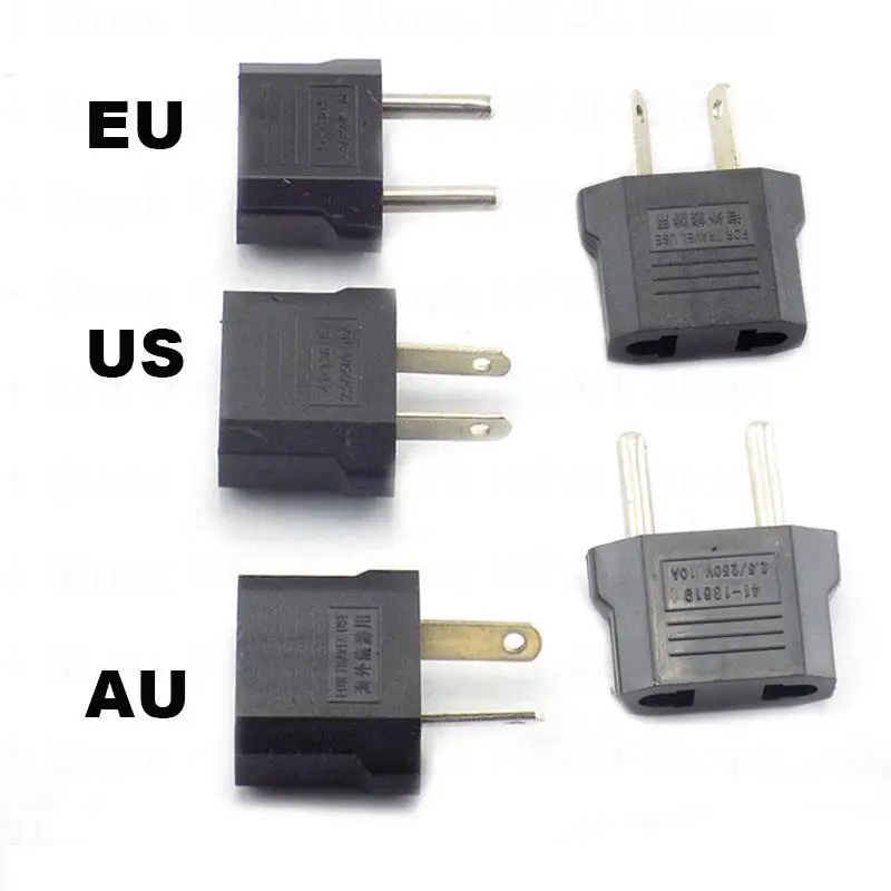 2PCS European US AU EU Plug Converter Power Socket Adapter American Japan US To EU Euro Travel Adapter Outlet connector B4