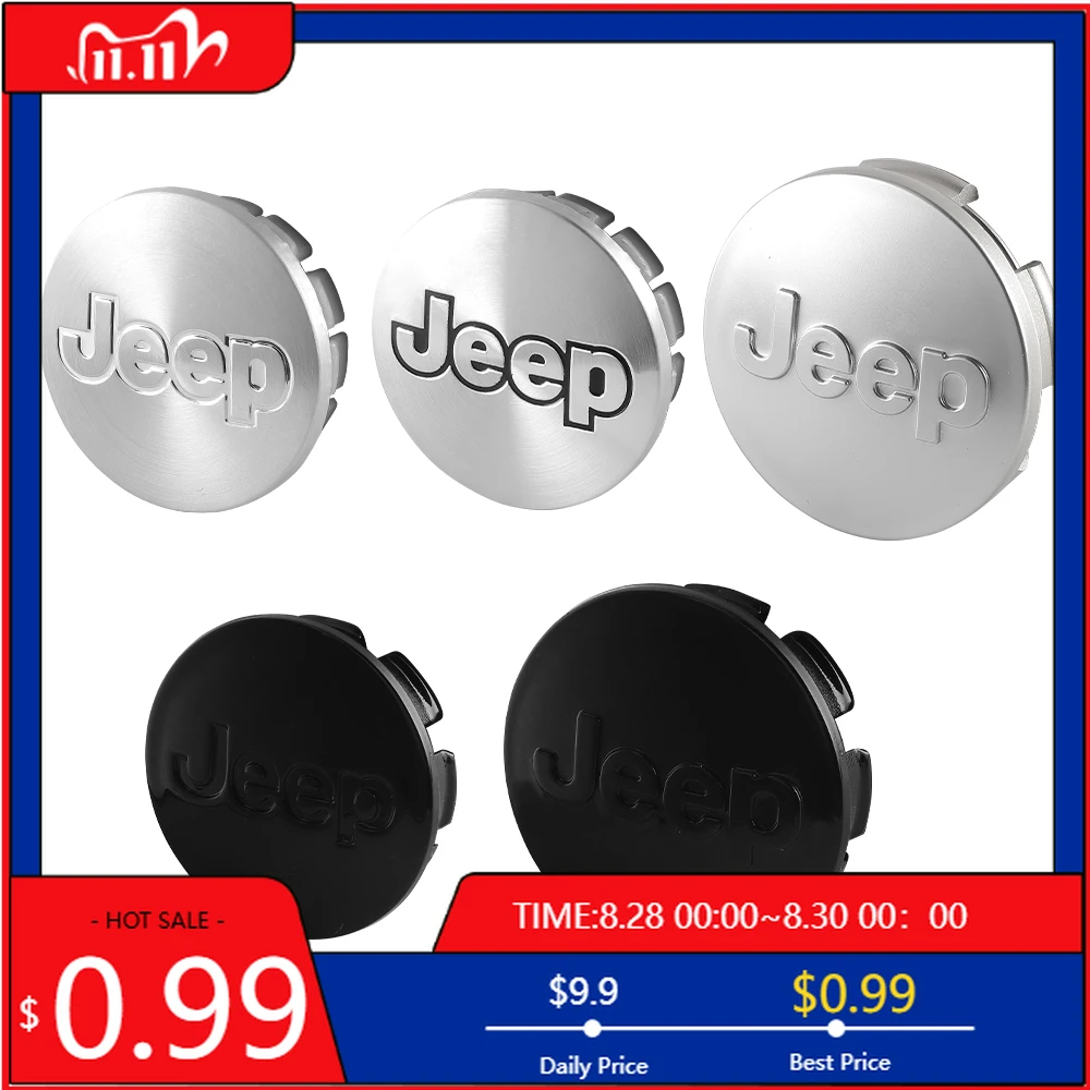 Porta-copos 4 pçs estilo do carro hub caps capa centro da roda do carro hubcaps acessórios para jeep renegaed compass grand cherokee