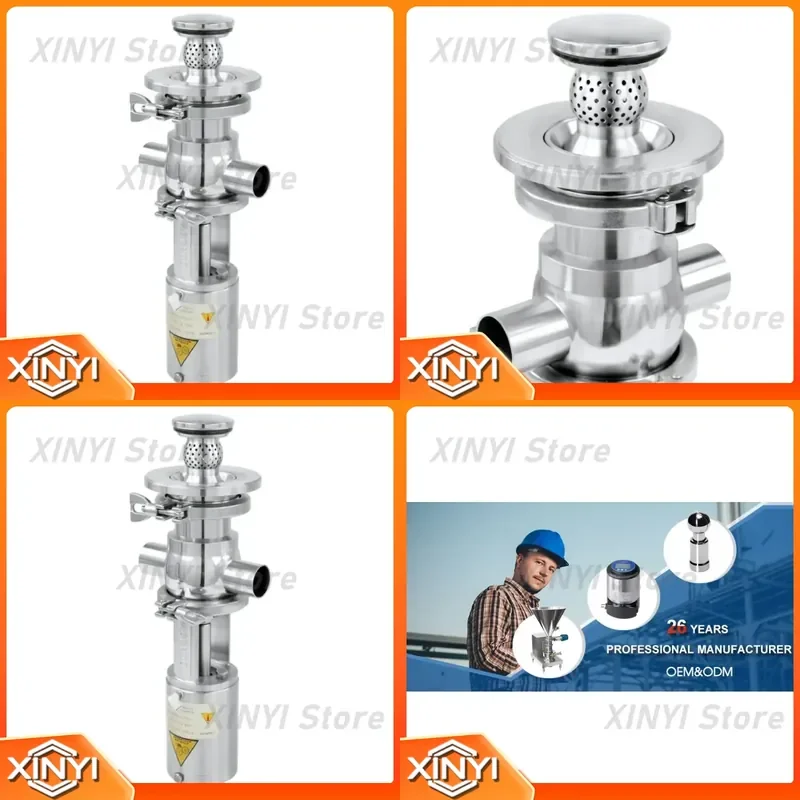 for DONJOY Pneumatic Globe Valve With Cleaning Ball Water tank Cleaning Equipments Liquid tank Cleaner