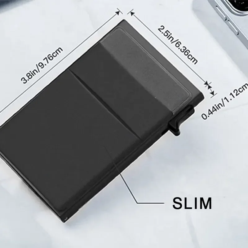 Minimalist Rfid Business Credit Card Holder Case for Men Thin Slim Mini Luxury Metal Bank ID Cardholer Case Wallet for Men