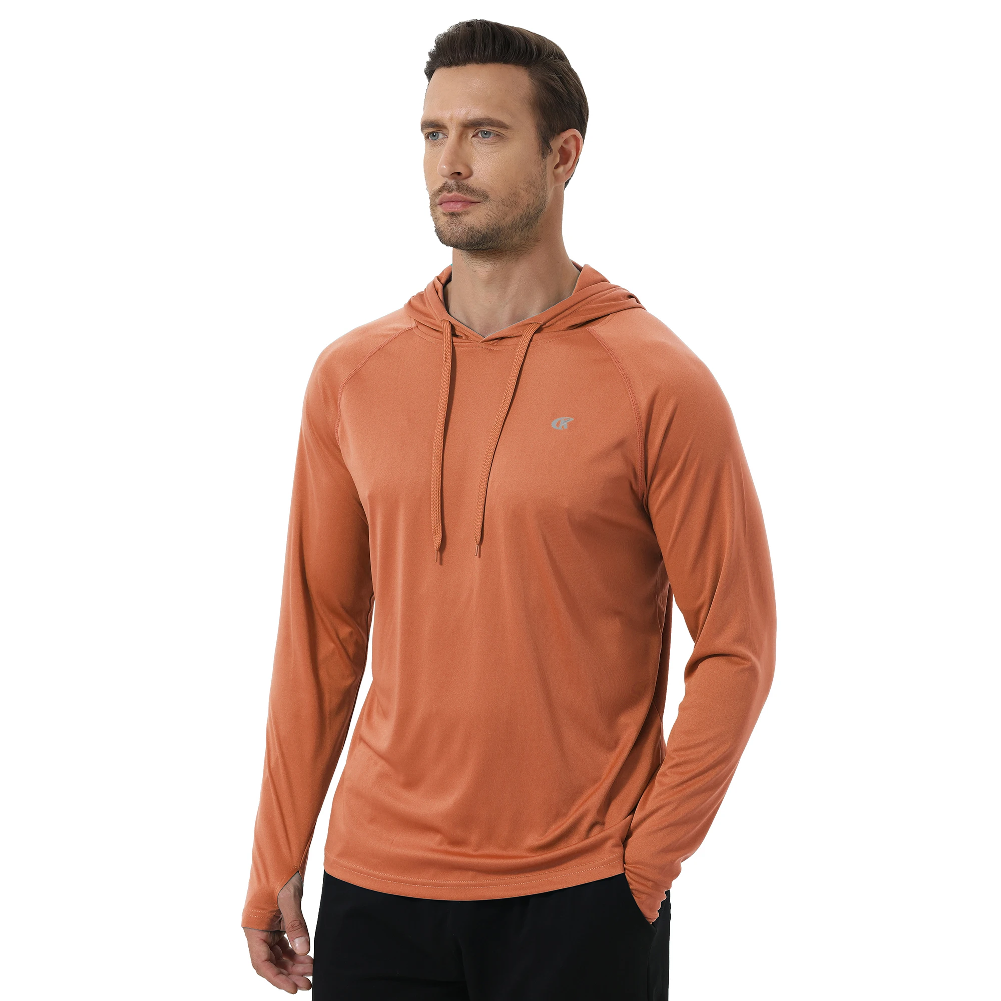 Maglietta Estiva da Uomo a Maniche Lunghe con Protezione UPF 50+, T-Shirt ad Asciugatura Rapida per Sport all'Aperto e Corsa