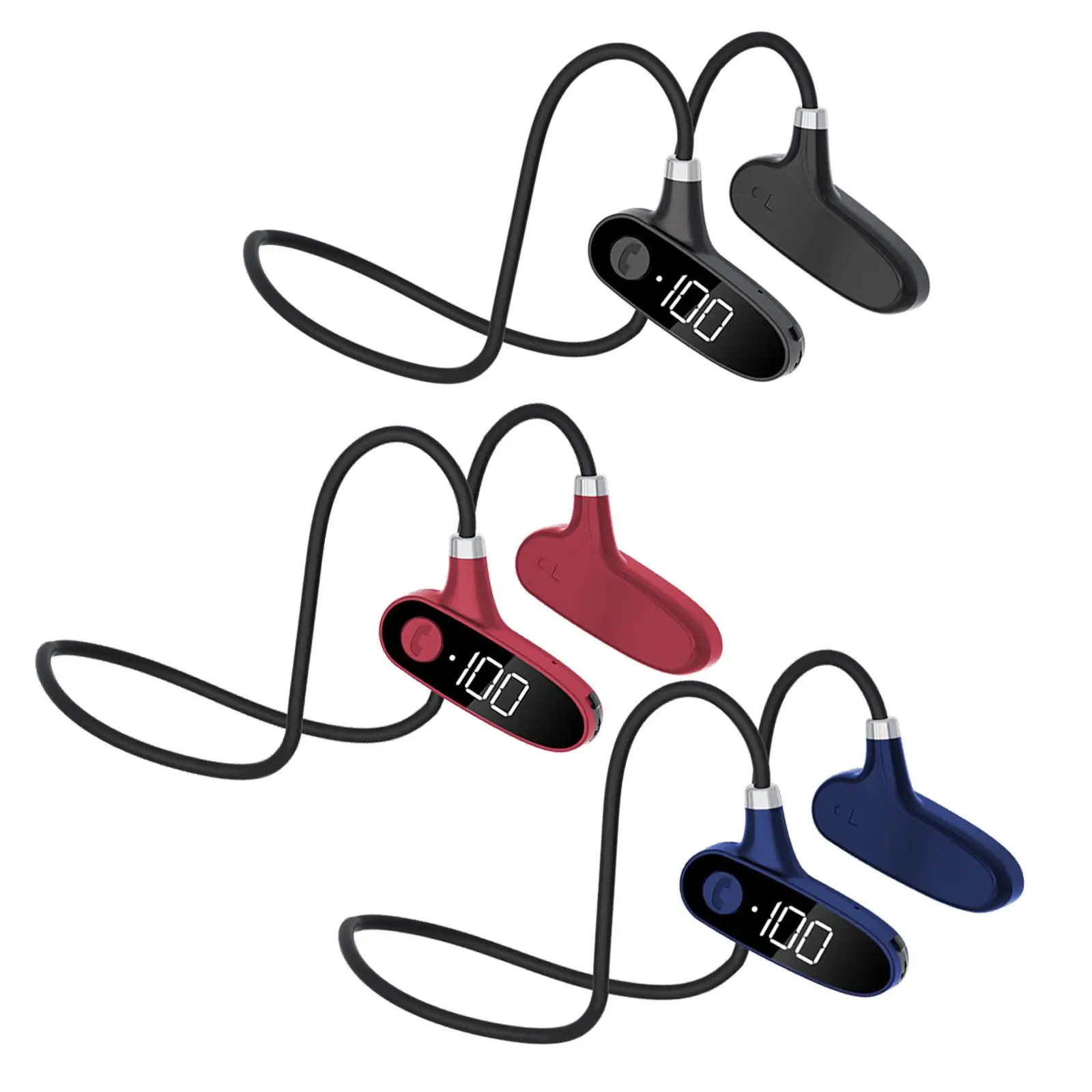 Running Wireless Headphs Bluetooth B Conduction Headsets Built-In Mic