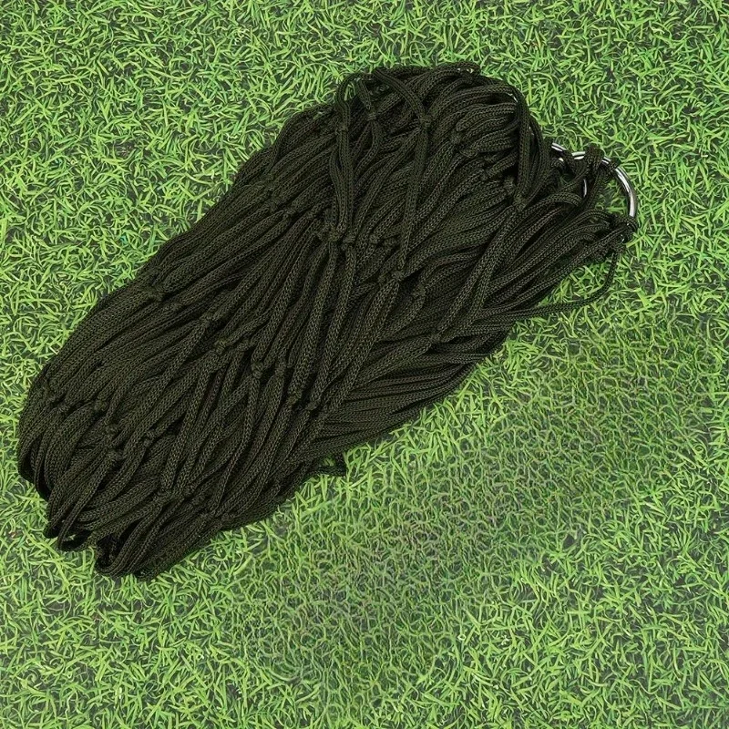 Durable Thickened Nylon Outdoor Hammock - Multifunctional Green Mesh Swing, Suitable for Gardens and Beaches image 6
