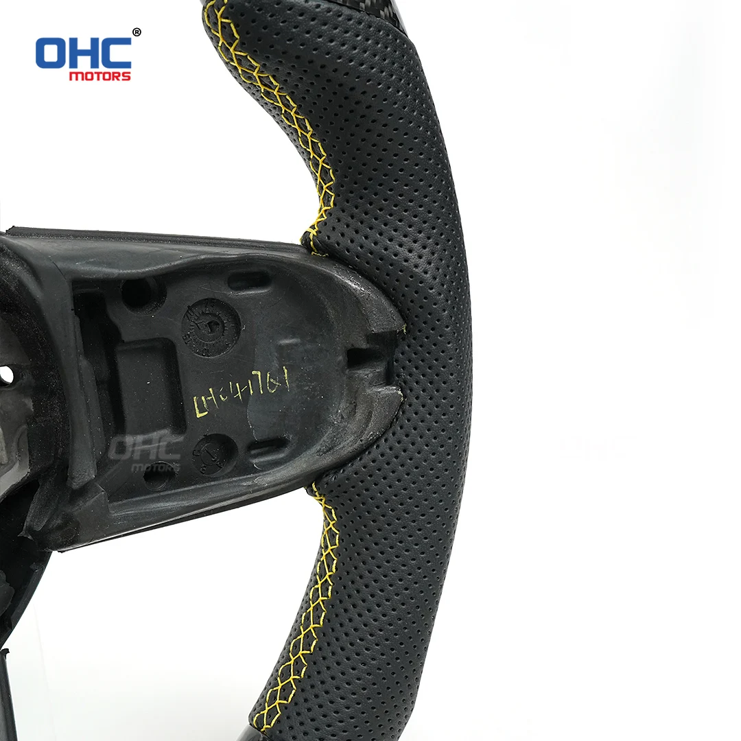 OHC Carbon Fiber Leather Half Punch Steering Wheel For BMW Mini Customized No Airbags Lmprove Driving Experience