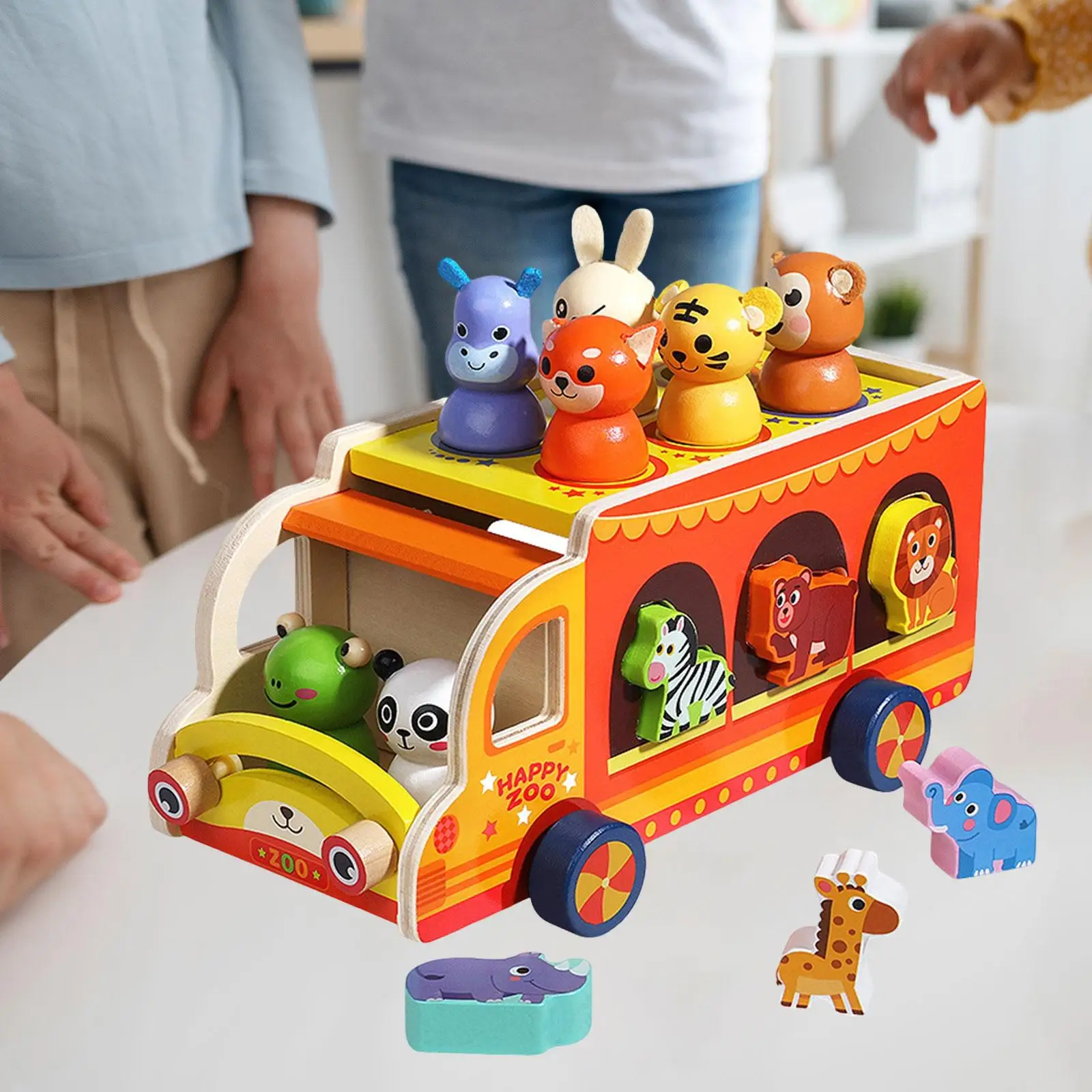 Animal Shape Sorting Truck Toy Preschool Learning Animal Matching for Memory Patience Imagination Independence Fine Motor