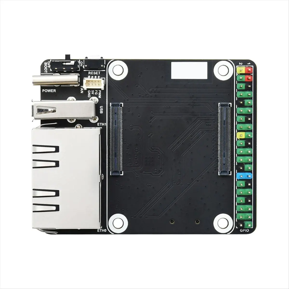 【ELEVATE LIFE】MINI Dual Ethernet CM4 Carrier Board for RPI Compute Module 4 Lite EMMC Expansion Base Board
