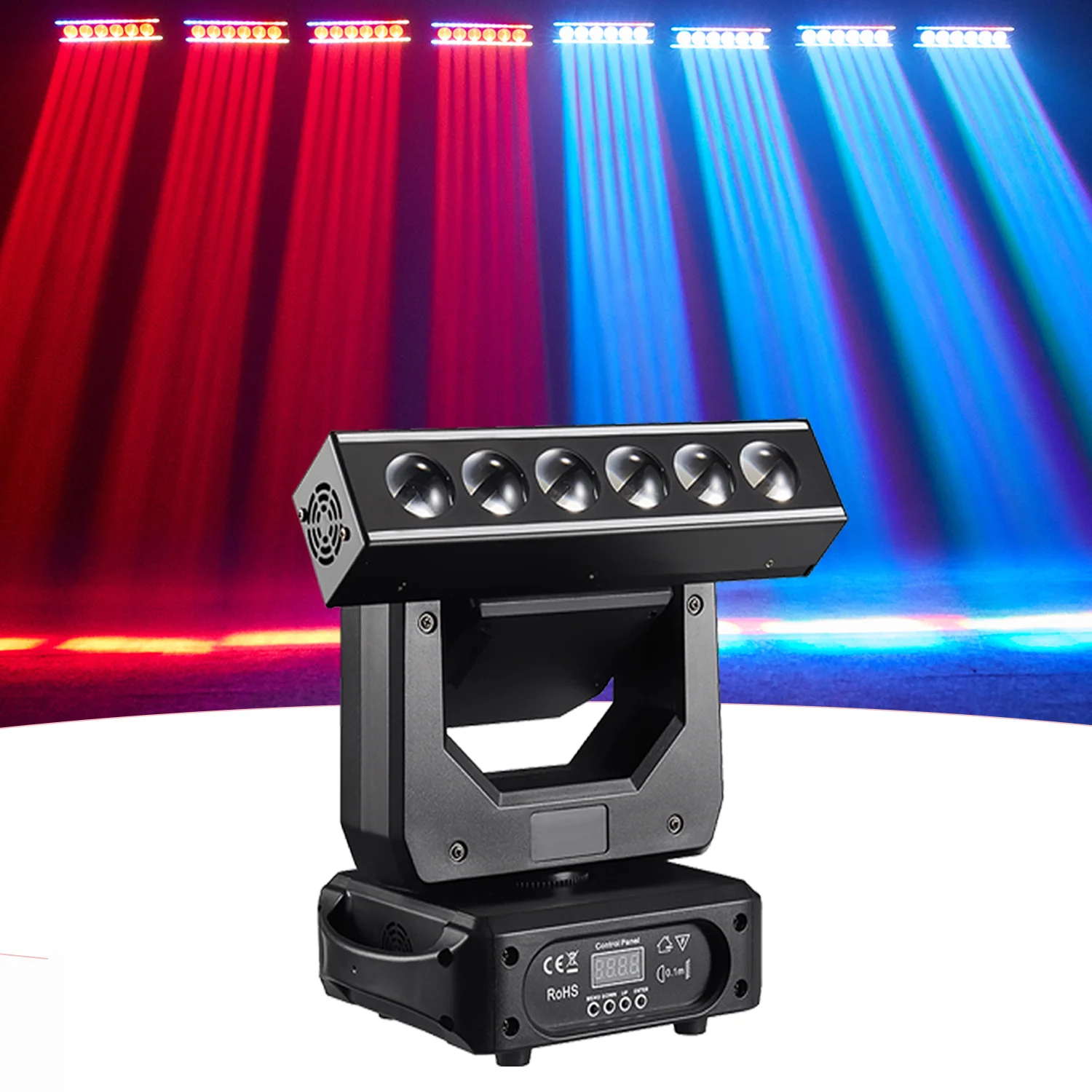 

6X20W Светодиодный луч со стробоскопом с подвижной головкой Dj Disco Контроллер Светодиодная лампа RGBW 4in1 XYZ с подвижной головкой Бесконечное вращение