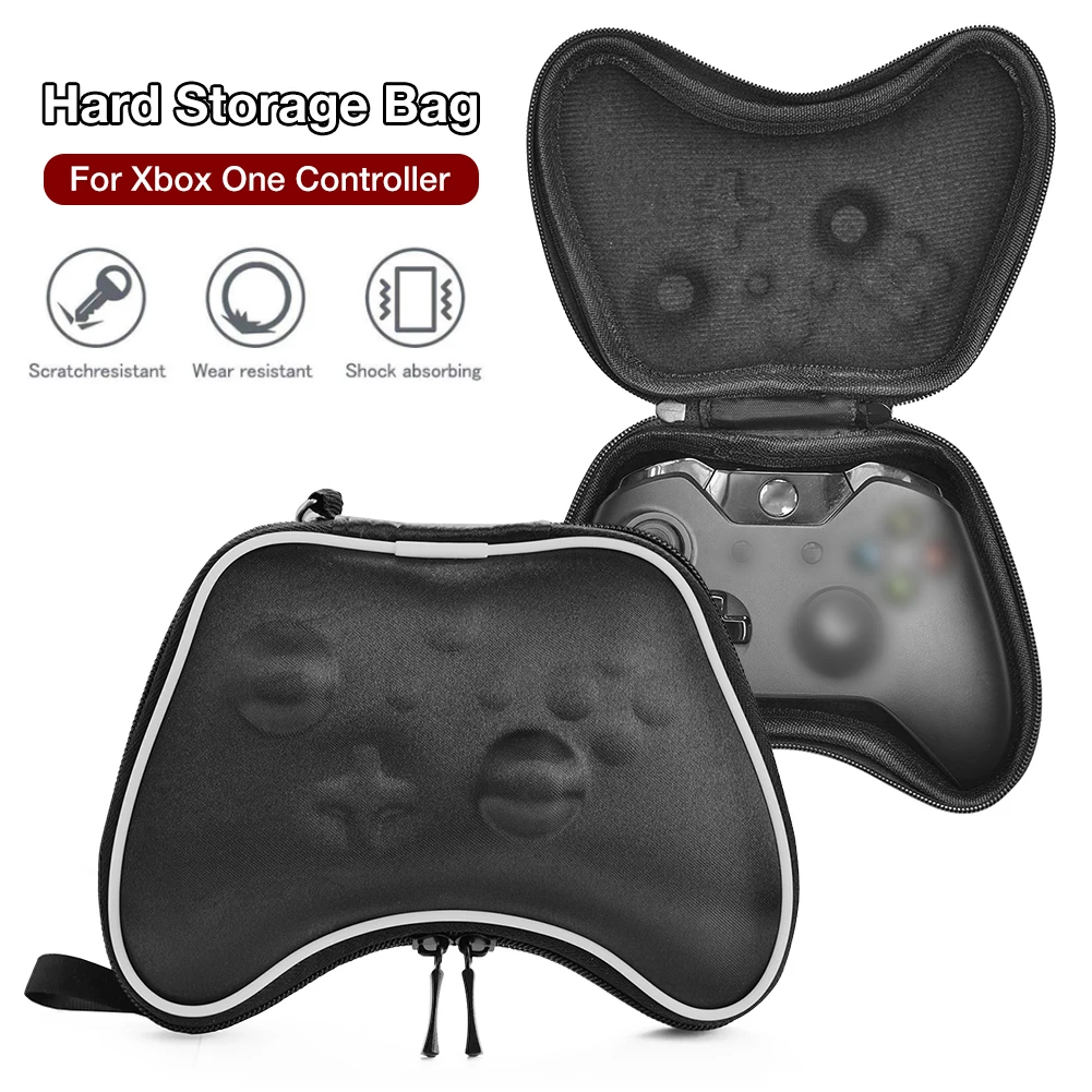 Nylon Fabric Controller Carry Case Hard Storage Bag For XboxController Gamepad Storage Bag Durable Zip-up Bag